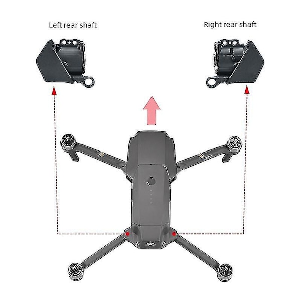 Bakre arm aksel venstre høyre mini del drone arm reparasjon akse for Dji Mavic Pro Kaesi