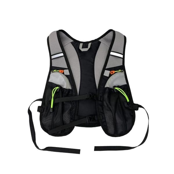 Refleksvest med drikkeblære – unisex, justerbar og ventilerende for løping, sykling og maraton