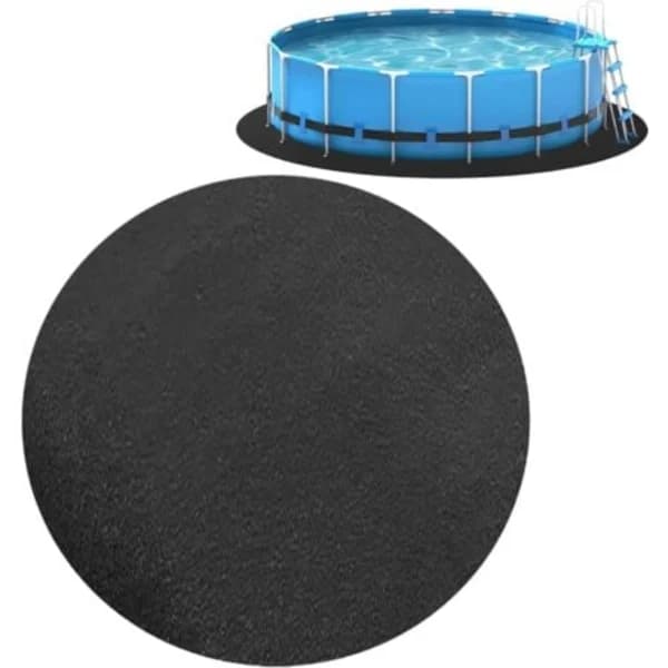 HA-Poolgulvmåtte, Poolmåtte til pool over jorden, Rund poolmåtte til ridser gennem perforering, Diameter 3,7 m ca-JK-