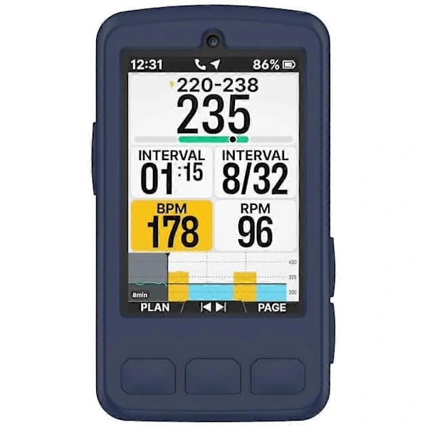 Beskyttende silikondeksel for Wahoo ELEMNT BOLT V3 / BOLT 3 (WF157) Sykkelcomputer Blå