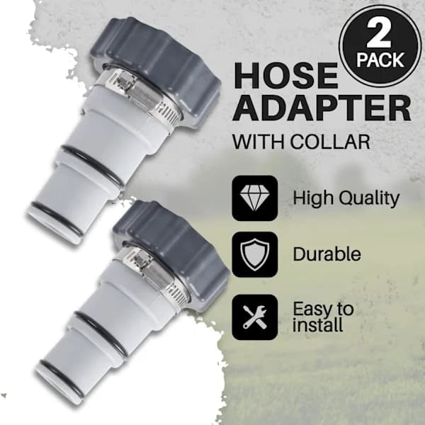 HA-Poolslangadapter, 2-delars poolslangadapter, pumpadapter 32 och 38 mm