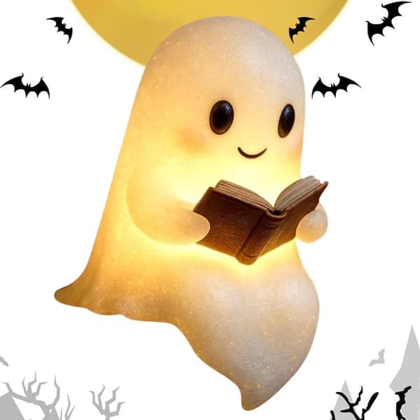 3D LED-Nattlampe - Spøkelsesleselampe - for Halloween