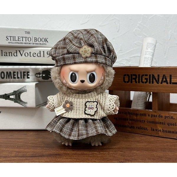 [HH] 17cm Labubu Kläder Modestil Plyschdocka Tillbehör LABUBU Kollektion Kläder 17cm 2