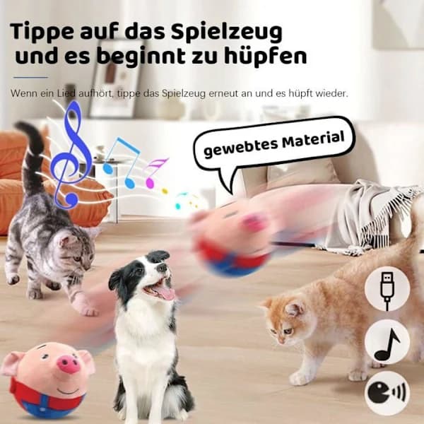 Interaktivt Hundelegetøj, Hundelegetøj, Hoppeboldlegetøj til Hunde, Interaktiv Bold til Hunde