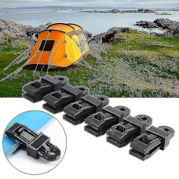 10 st presenningklämmor, presenningklämma för utomhustält, vindskyddad fast spänne