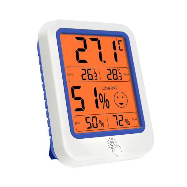 LCD elektroniskt nummer som visar temperatur, fuktighetsmätare