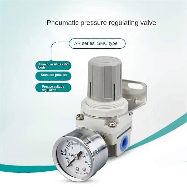 1/4 tomme NPT Lufttryksregulator, AR2000-02 Kompressor Luftregulator, Lufttørringssystem Måler Pre [] Som Vist