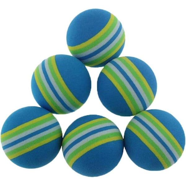 8 st 42 mm skumgolfbollar regnbåge mjuka elastiska träningsbasebollar inomhus picklebollar golftränings sportbollar för hem utomhusleksak (färgglada)