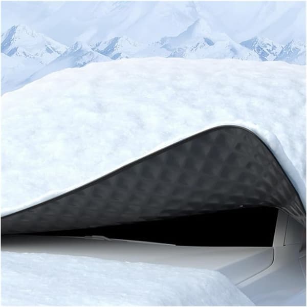 Magnetisk Vinterdeksel – Snøbeskyttelse for Bil med Speildeksler, Vindusbeskyttelse & Reflekterende Stropper