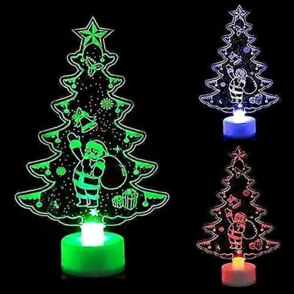 HA~Färgglad Glöd Akryl Mini Julgransprydnad för Festlig Dekor