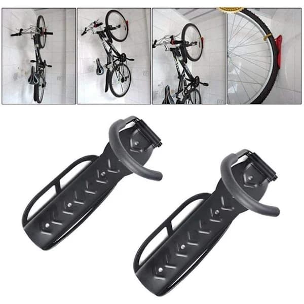 Cykelställ, förvaringsställ för hemmagarage, förmonterad hängkrok, 2 st