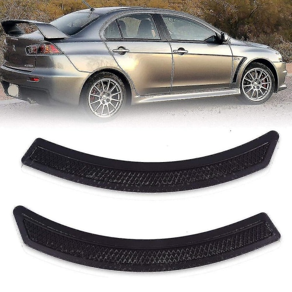 2 st för Mitsubishi Lancer 2008-2015 Evo 10 X Svart Främre Stänkskärm Sidoventilationskåpa