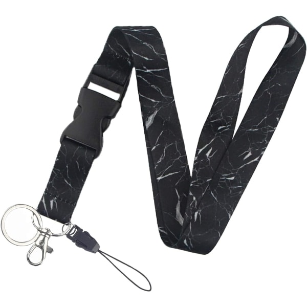 /HA/Lanyard - Nøglesnor med snor - Nøgleholder Sort