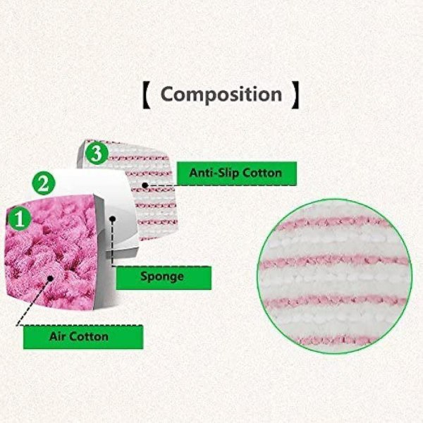 Halkskyddad badrumsmatta söta stora fötter badrum duschmattor lurvig matta absorberande dörrmatta golvmatta vardagsrumssoffa kudde fotdyna matta (19\"x26\"(4