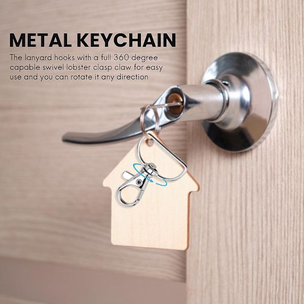 60 stk Swivel Snap Hooks og D-ringer for Lanyard og Syprosjekter (1 tommers innvendig bredde)