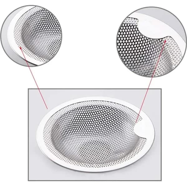 Hårfångare för avlopp, rostfritt stål, diskbänk, dusch, hårfälla, badkar, 2 st (10,2 cm)