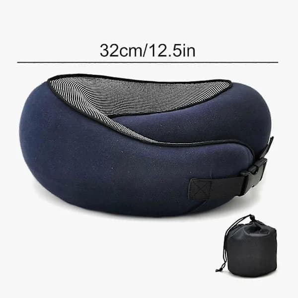 Rese Nackkudde U-formad Memory Foam Nackkuddar Massage Nackkudde Sovande Flygplanskudde Cervikal Hälsovårdskudde mörkgrå