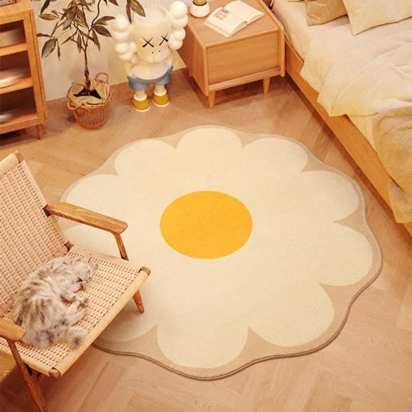 360Home Absorberende Sklisikker Baderomsmatte Blomst 60cm 100*100cm