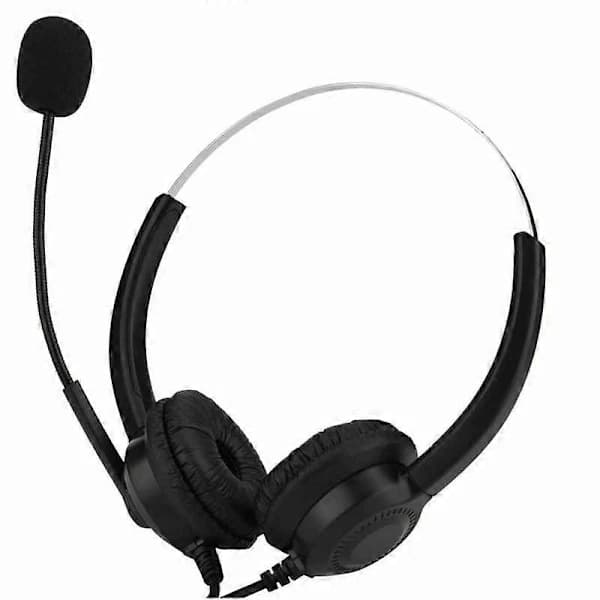 USB-headset til callcenter med mute-funktion, støjreducerende headset med mikrofon til computer/telefon/skrivebordsboks