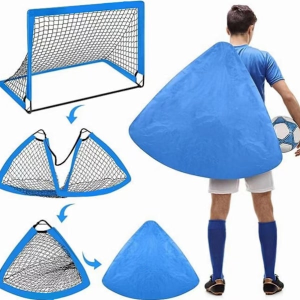 Børns fodboldmål til baggårdssæt - Fodboldnet til småbørn Træningsudstyr, Fodbold, Pop Up bærbar fodboldsæt til børn