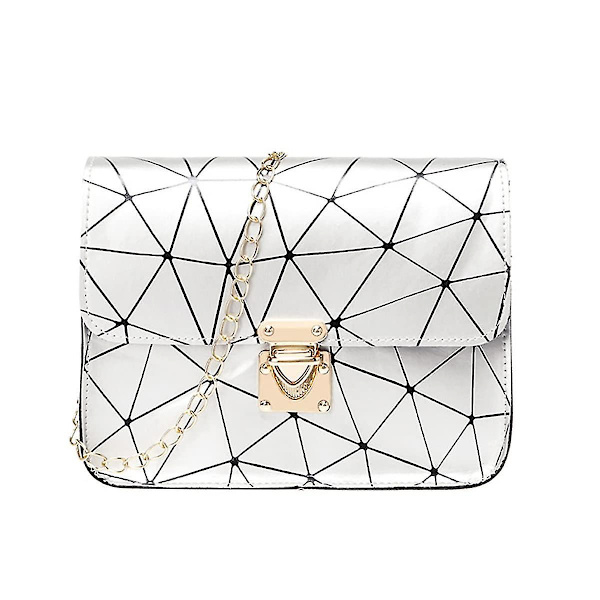 Pige Crossbody Taske Trend Satchel Satchel Håndtaske Skuldertaske (sølv)