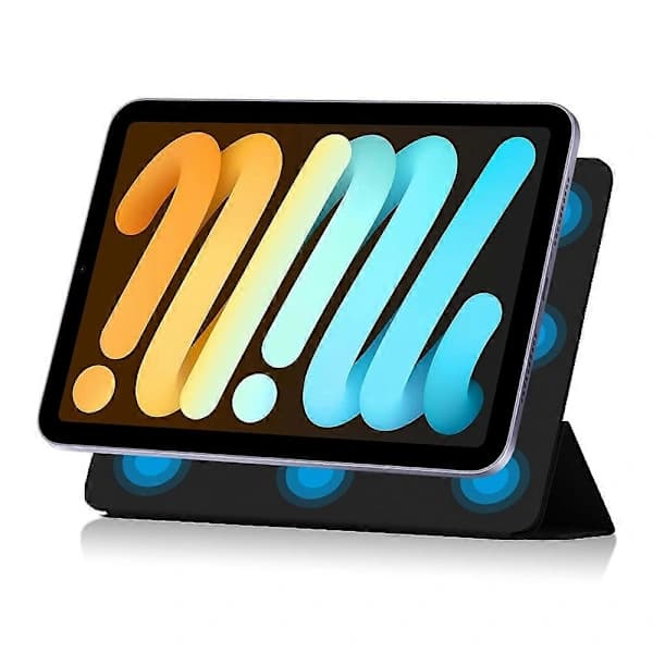 HA~Etui til iPad mini (2024) Magnetisk fastgørelse PU Læder Tri-fold Stativ Stødsikkert Beskyttelse - Sort