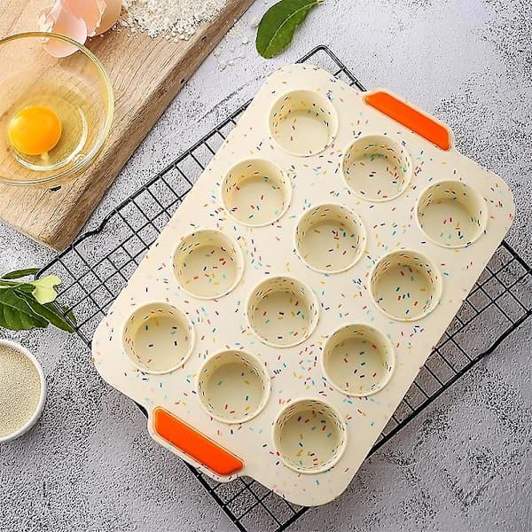 12 Koppar Mini Ostekakeform, Kakeform, Muffinsform Bakeplate