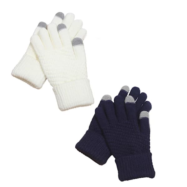 Vinter Pekeskjermhansker, Varme Strikkede Hansker Elastisk Mansjett, Vinterhansker stil 4