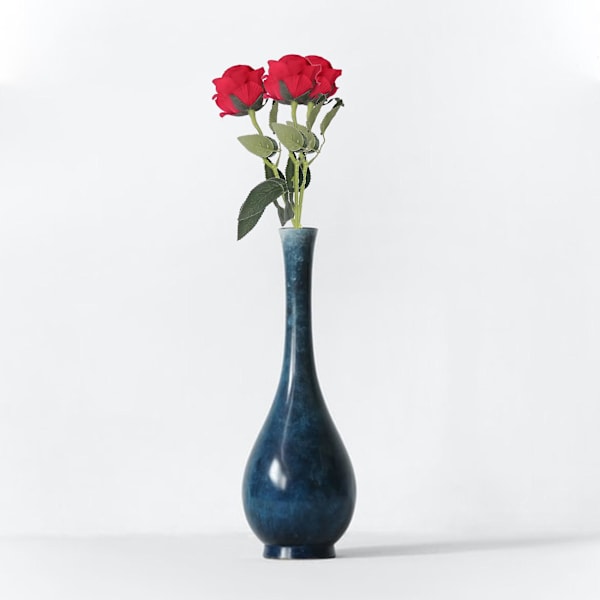 10 stk Latex Real Touch Dekor Silkeblomster Blomster Bryllupsbukett Hjemmefest Blomstermørkerød