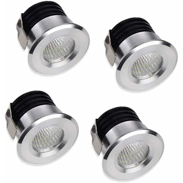 x Mini LED Indbyggede Spotlights 3W LED Varm Hvid Til Monter Indendørs Stationsbelysning Gips Inkl. Separat Transformator