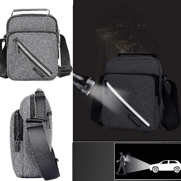 Herr Crossbody Väska Axelväska Mobiltelefon Axelväska (grå)