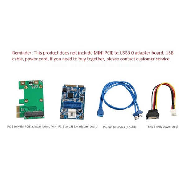 3x Pcie til Mini Pcie Adapterkort, Effektiv, Letvægts og Bærbar Mini Pcie til Usb3.0 Adapter