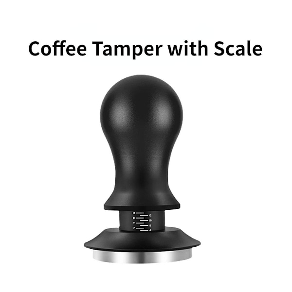 58mm Kahvi Tamper Säädettävä Syvyys Vaaka Espresso Jouset Kalibroitu Tamping Kahvi Distribut