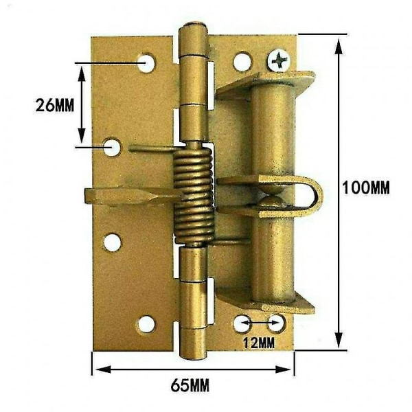 Automatisk lukking hengsel fjærhengsel høy elastisk dør sand dør fjærposisjonering, sølv