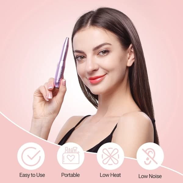Melody Susie Bärbar Elektrisk Nagelfil Set Lila