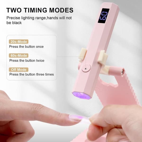 UV Nail Lamp with Digital Display - 2 Timer Settings & Adjustable Angle