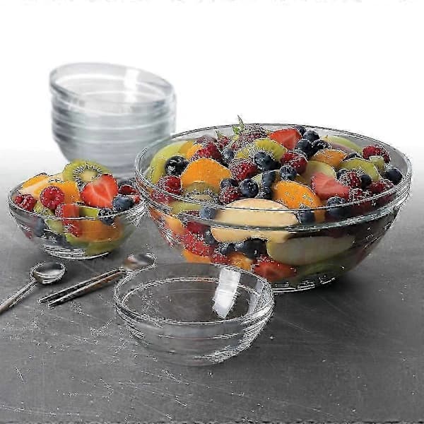Duralex Sett med 4 Lette Runde Stableskåler 7,5 cm Fester BBQ Desserter Blanding Dipp