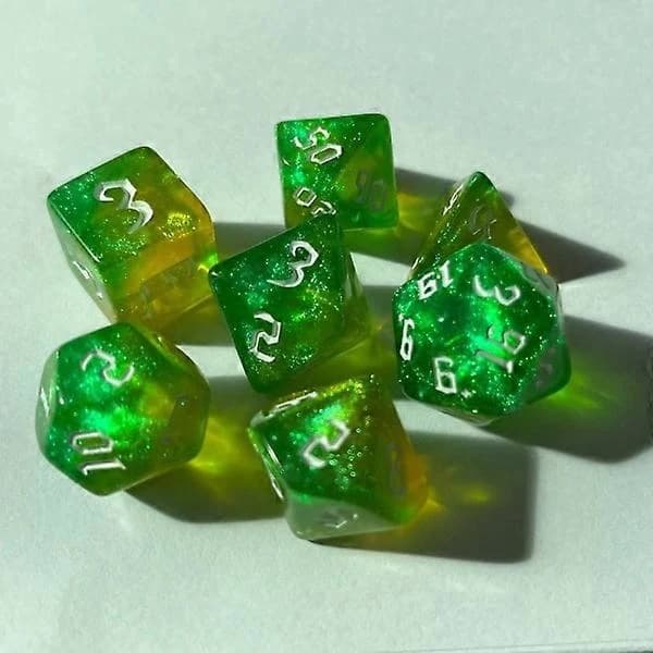 7 stk/sett Terningesett DND Polyedriske terninger STIL 6 STIL 6 Stil 6