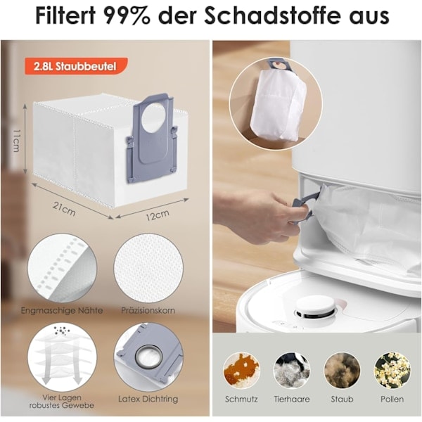 /HA/INF Roborock Qrevo S/Qrevo Pro/Qrevo MaxV Robotstøvsuger Tilbehør-X44-