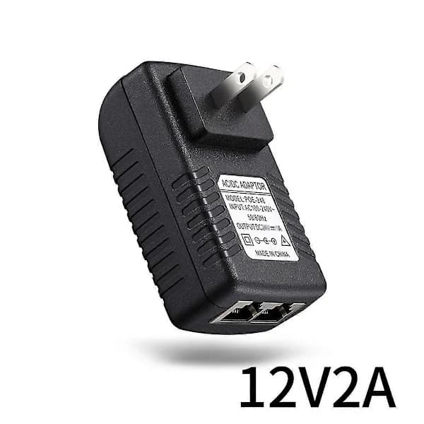 Poe-injektor Strømadapter For Ipc-kamera Dc24V 1A Eu-kontakt