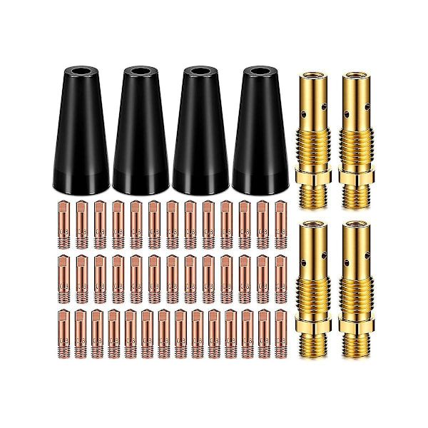 48 stk. Flux Core Gasless Dyse Spidser Kit Kp1939-1 Flux Svejser Kontakt Spidser Gasless Dyse Gas Diffus