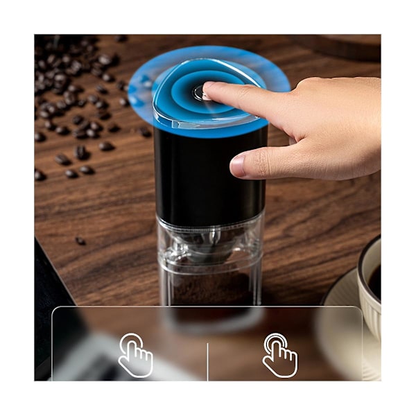 Elektrisk kaffekvern, automatisk konisk kaffebønne-kvern med justerbar finhet, bærbar kaffekvern