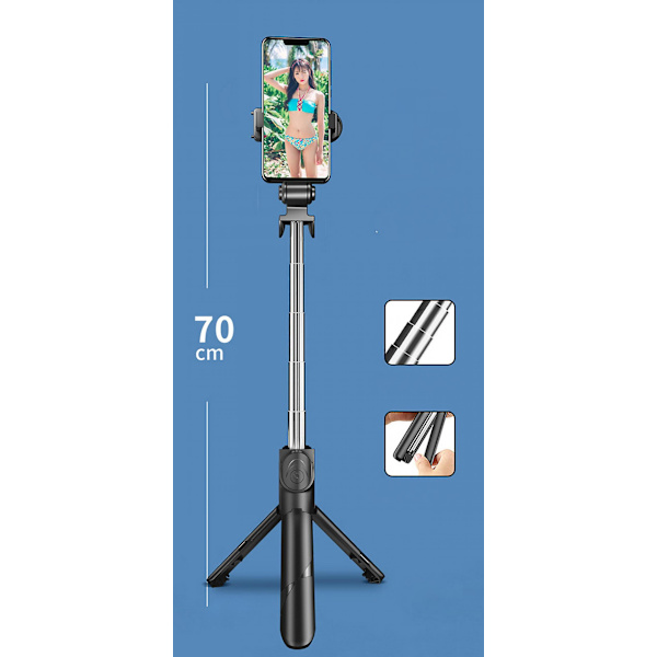 Bluetooth skalerbar bærbar stativ selfie stick