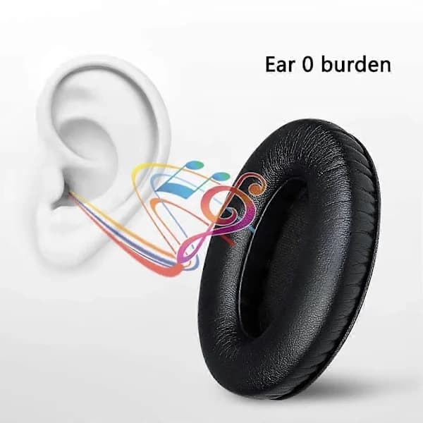 1 par ørepuder til Sennheiser HD200 Pro headset, proteinlæder + memoryskum []