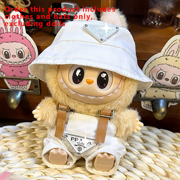 [HH] Labubu Kläder Universal Sittande Stående Plyschdocka Designkläder Tillbehör Blind Box Labubu Kläder style 12
