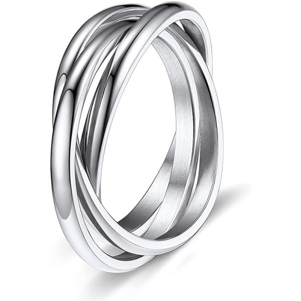 Ring - 1 stycke, titanstålmaterial, 1,5 mm bredd, silver