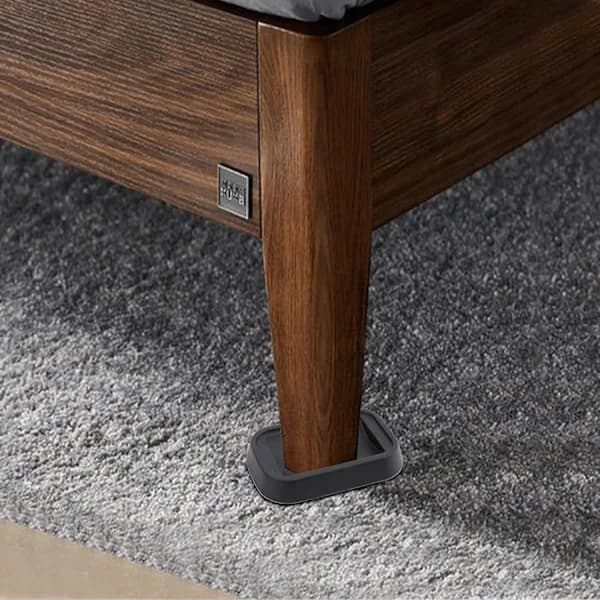 HA~8-pakning Sengpropper Møbelhjulkopper, Gummi Møbelhjulstopper Passer Sofaer, Senger, Stoler, Tepper, 7,5 × 5 cm, Svart