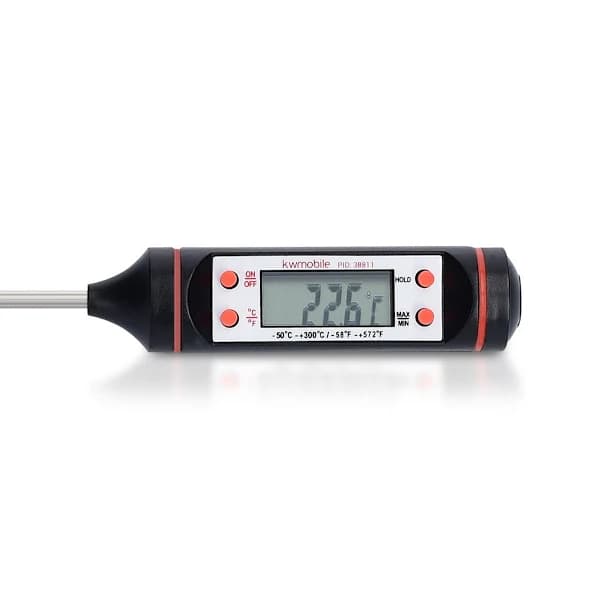 2x Kötttermometer - Matlagnings- och Bakprober för Exakt Matlagning - Termometersondtemperatur på LCD-skärm