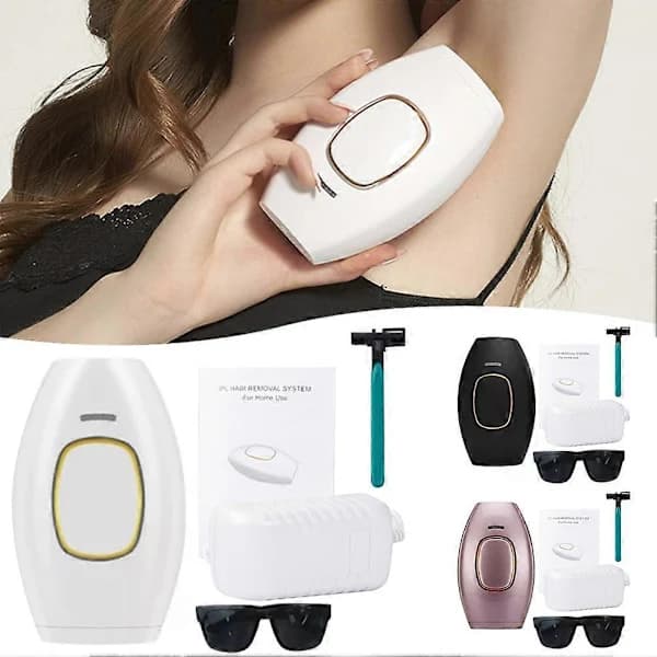 Smärtfri Laser Hårfjerningsenhet, Multifunksjonell Sikker Epilator, 5 Moduser Hårfjerningsenhet, for Kroppsbruk Rosa US plugg