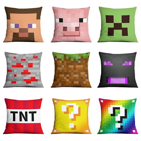 Minecraft dekorativt pudebetræk 45cmX45cm 8